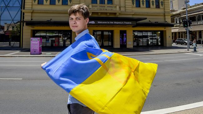 Ilya Aidman, a first-generation Australian born to eastern European parents, helped raise $40,000 for Ukrainian refugees. Picture: Roy VanDerVegt