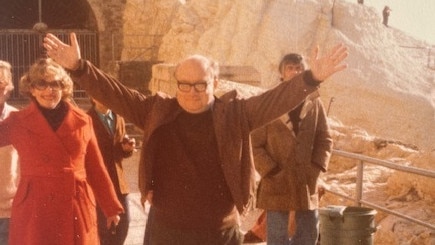 Frank Knopfelmacher on a study tour to Israel in 1977.