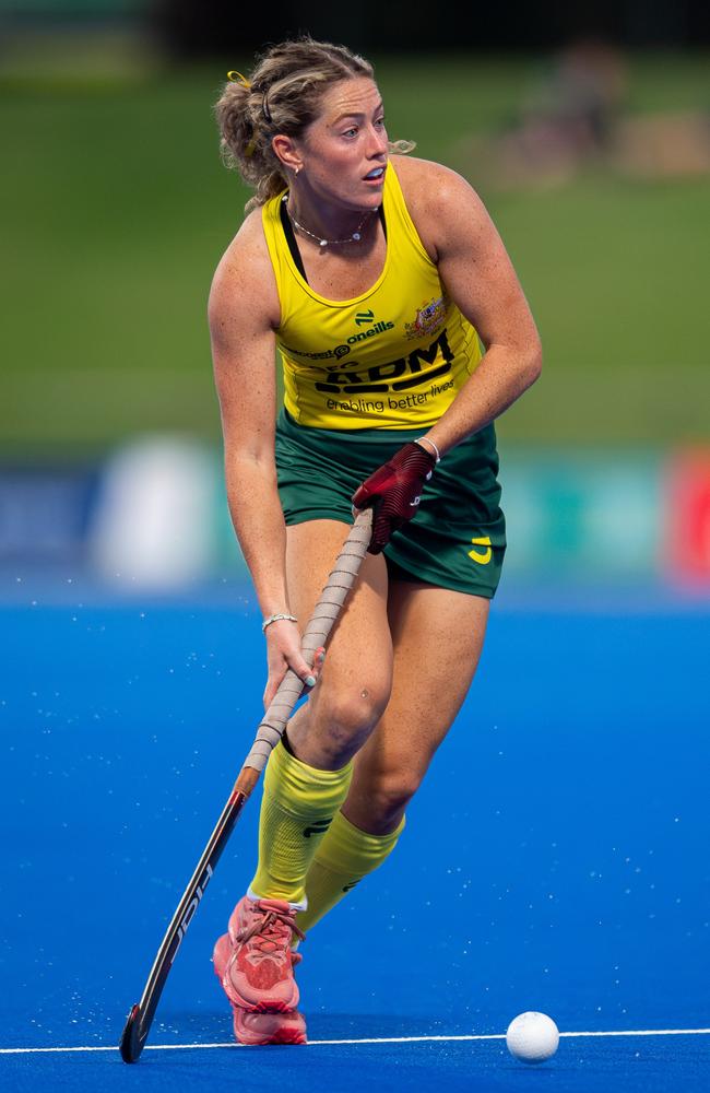 Hockeyroo Grace Young must be on the plane to Paris. Supplied: Hockey Australia