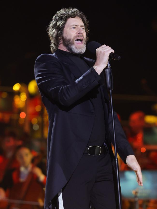 Howard Donald of Take That performs.