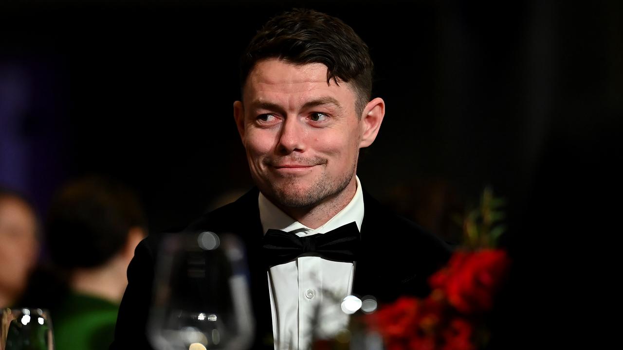 BRISBANE, AUSTRALIA - SEPTEMBER 25: Lachie Neale of the Lions is seen during the 2023 Brownlow Medal at The Gabba on September 25, 2023 in Brisbane, Australia. (Photo by Albert Perez/AFL Photos via Getty Images)