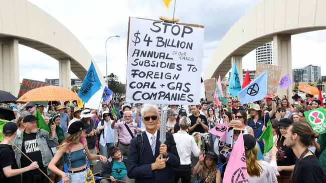 Extinction Rebellion protesters have been banned from using Brisbane City Council meeting places. Picture: AAP Image/Dave Hunt