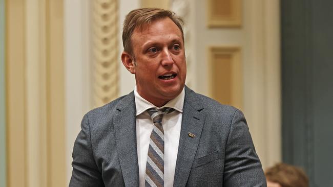 Deputy Premier Steven Miles speaking during parliament. Picture: Tara Croser.