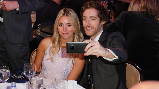 Thomas Middleditch: “I don’t give a f**k, but my wife is more private.” Picture: Joe Scarnici/Getty Images for FIJI Water