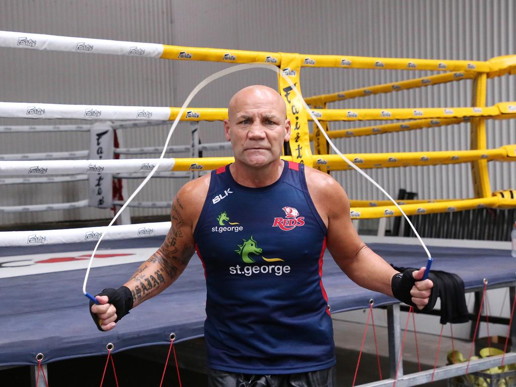 Mark 'Chopper' Burgess has worked with of Qld's biggest sporting teams, including the Qld Reds. Picture: Peter Cronin