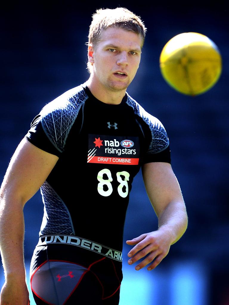 Jake Stringer at the 2012 AFL Draft Combine.