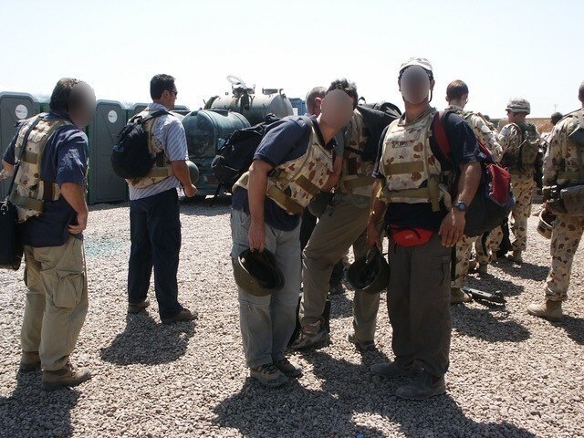 Some members of the CRG squad in Iraq. Picture: Supplied