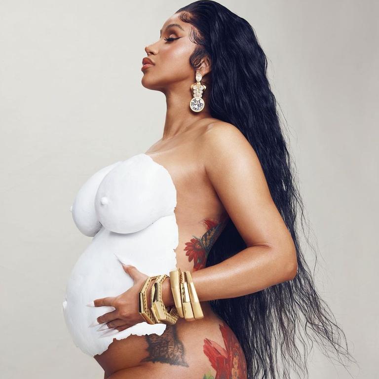 Cardi’s revealing pregnancy announcement.