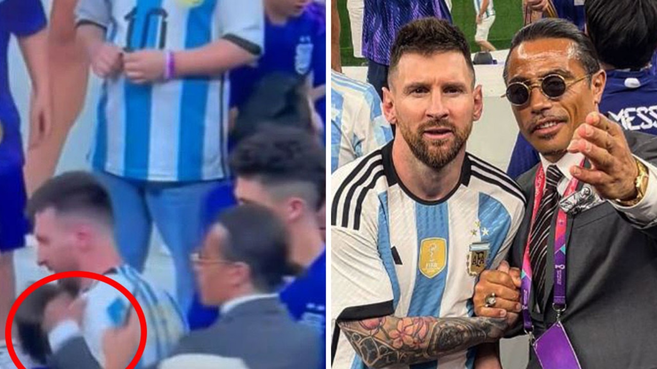 Salt Bae has been slammed for his “pathetic” pestering of Lionel Messi. Pic: Instagram