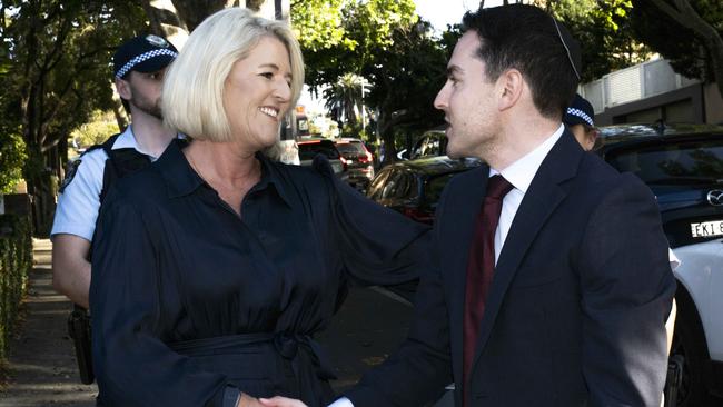 NSW Police Minister Yasmin Catley Police Minister, left, with NSW Jewish Board of Deputies David Ossip. Picture: Monique Harmer