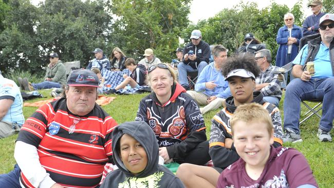Coffs Coast league fans enjoy the atmosphere at the Cronulla Sharks v Gold Coast Titans match at C.ex Stadium Coffs Harbour. Photo: Tim Jarrett