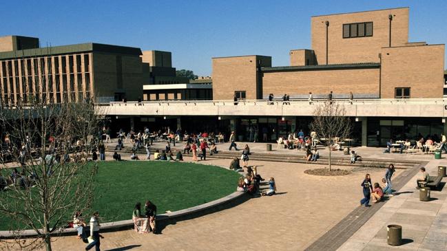 The Agora at La Trobe University Bundoora campus in the 1970s. Picture: La Trobe University.