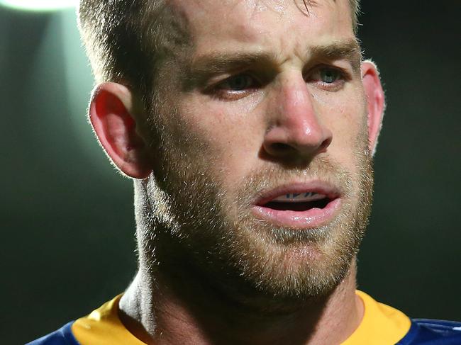 SYDNEY, AUSTRALIA - JULY 18: Andrew Davey of the Eels looks on during the round 10 NRL match between the Manly Sea Eagles and the Parramatta Eels at Lottoland on July 18, 2020 in Sydney, Australia. (Photo by Jason McCawley/Getty Images)