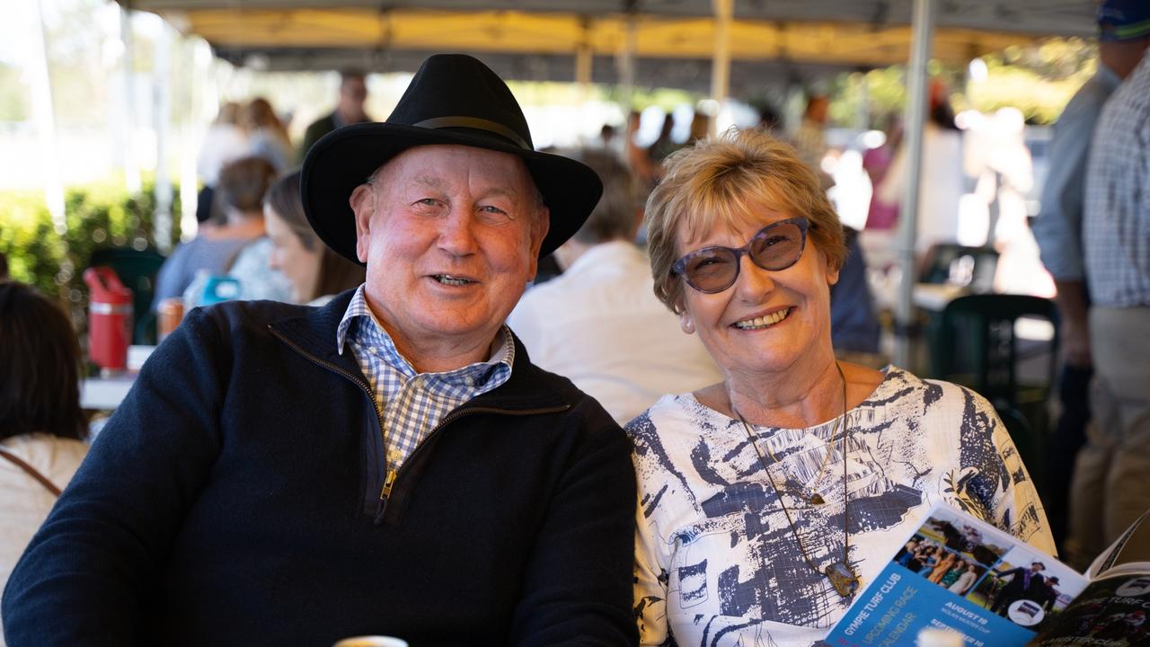 Russell Ferry and Barbar Ferry at the Gympie Muster Races. Saturday, August 19,. 2023. Picture: Christine Schindler