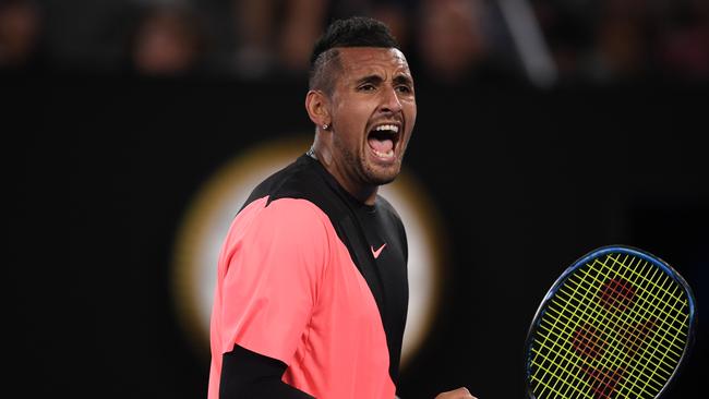 Nick Kyrgios overcame Jo-Wilfried Tsonga in four set at the Australian Open