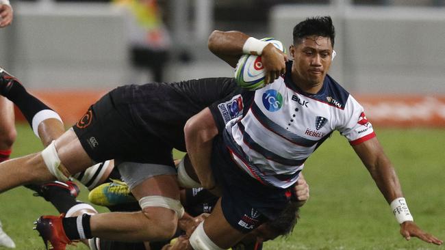 Rob Leota in action against the Sharks. Picture: AFP