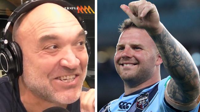 Gorden Tallis couldn't believe it. Photo: Getty Images and Twitter