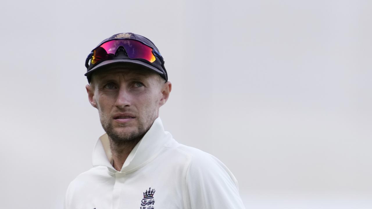 ADELAIDE, AUSTRALIA - DECEMBER 19: Joe Root of England looks on as he walks off the field during day four of the Second Test match in the Ashes series between Australia and England the at Adelaide Oval on December 19, 2021 in Adelaide, Australia. (Photo by Daniel Kalisz/Getty Images)