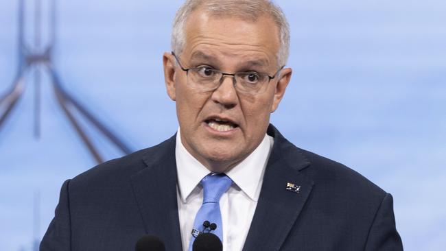 Scott Morrison. Picture: Alex Ellinghausen/Getty Images