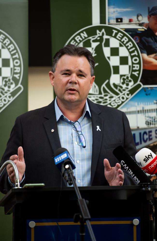 Northern Territory Police Association president Paul McCue is set to resign from the organisation in May. Picture: Che Chorley