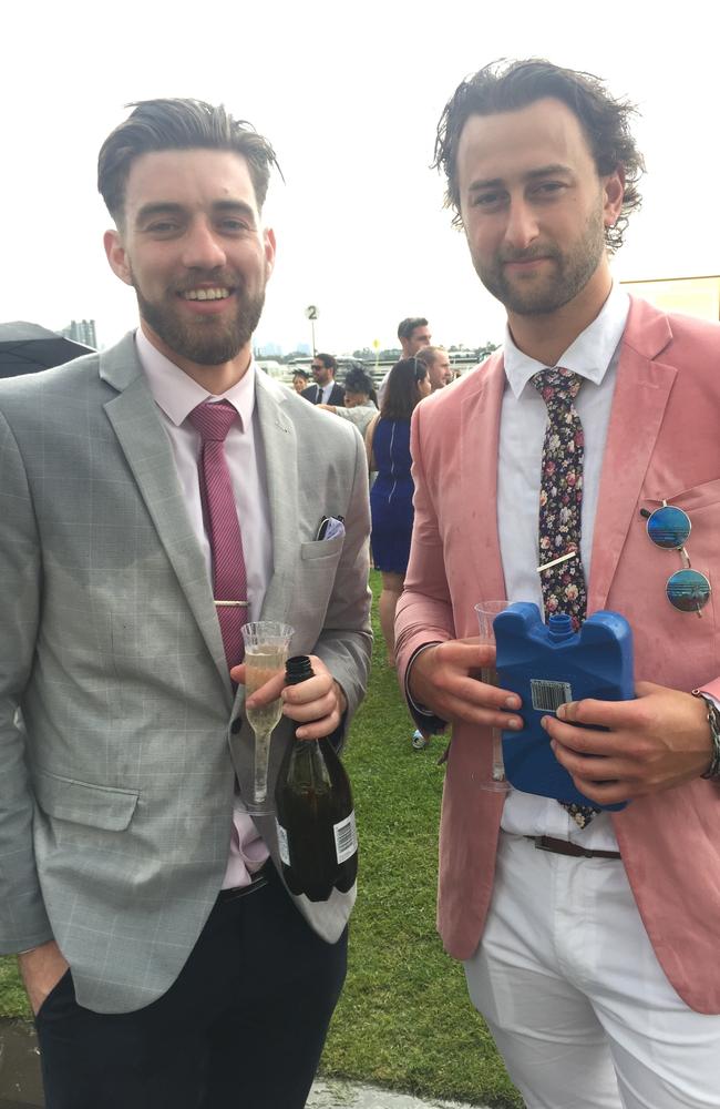 Using a freezer brick as a oversized hip flask. Genius. Picture: Simone Mitchell