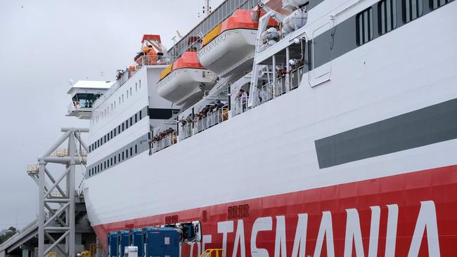 the Spirit of Tasmania arrives in Geelong. Picture: Mark Wilson