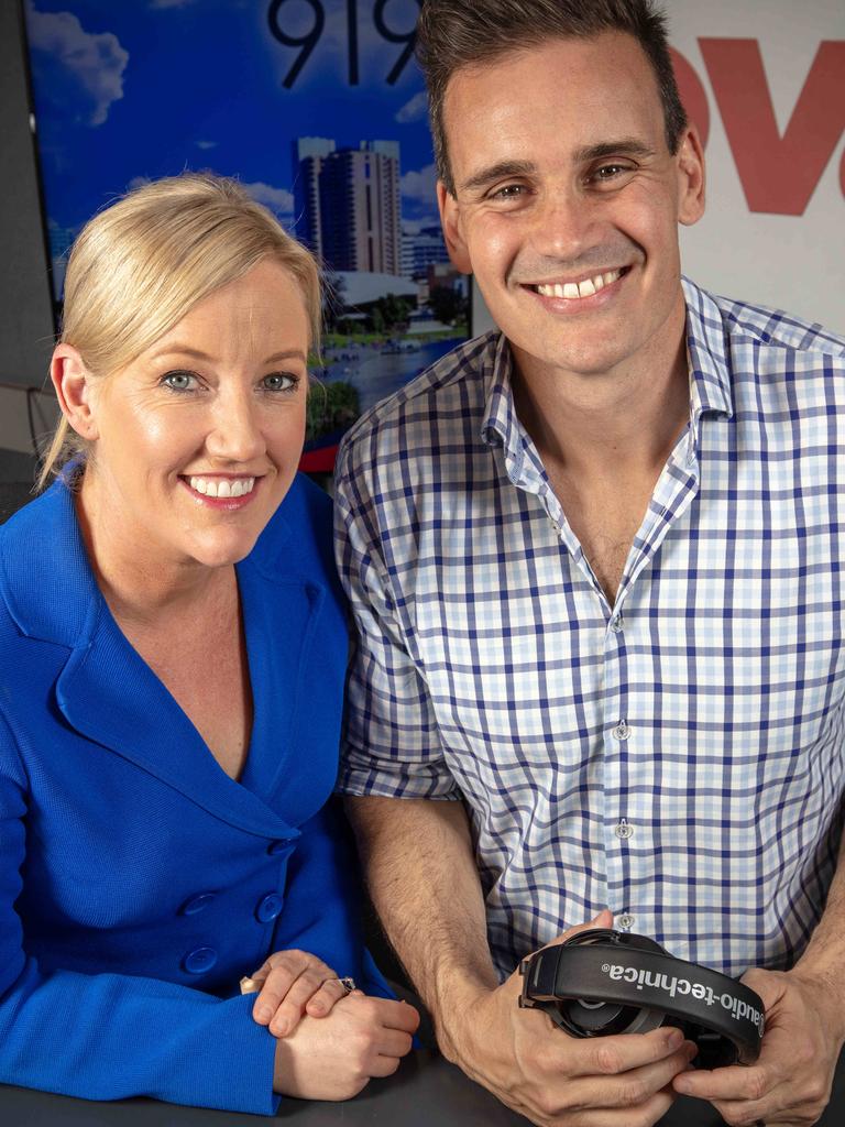 Jodie Oddy and Andrew Hayes are Nova Adelaide's new breakfast team. Picture: Emma Brasier