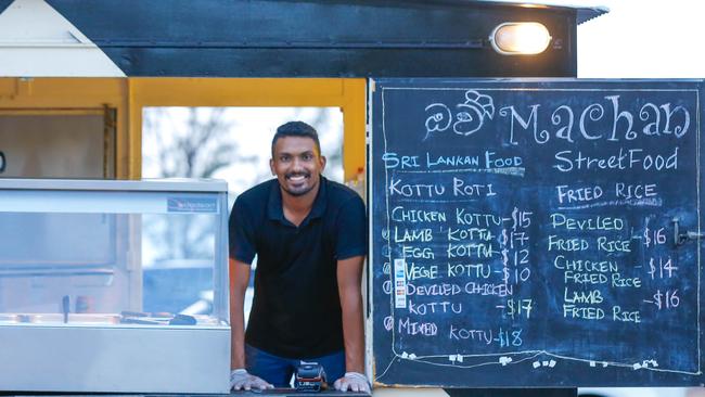 Vendor Pasindu Sandanayake on the Nightcliff foreshore. Picture GLENN CAMPBELL