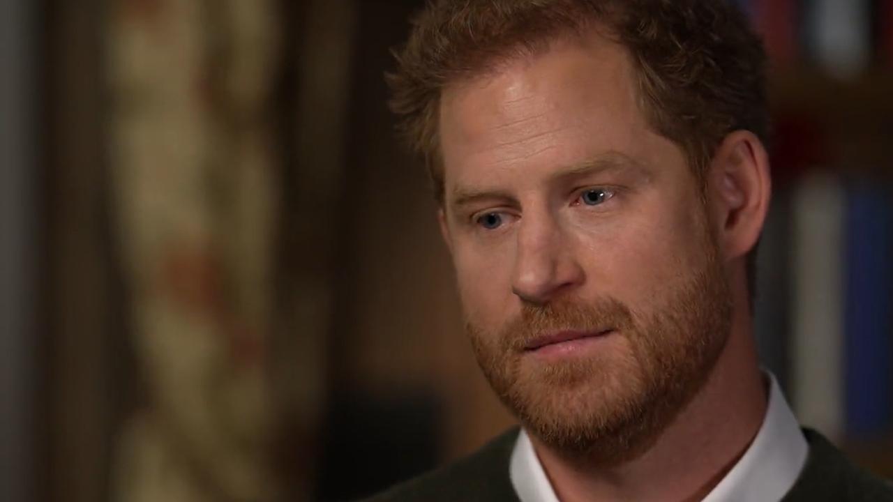 Prince Harry interview with Anderson Cooper on 60 Minutes. Picture: CBS.