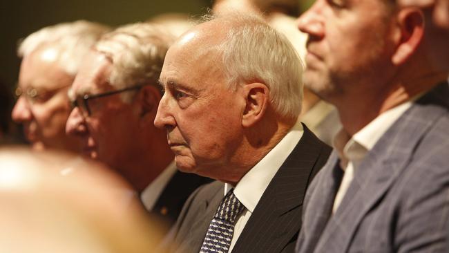 Former prime minister Paul Keating watches in the public gallery. Picture: John Appleyard