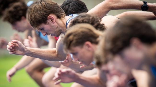 The men’s U20 1500m final in which NSW athlete Patrick Cantlon finished second to Queensland's Peyton Craig.