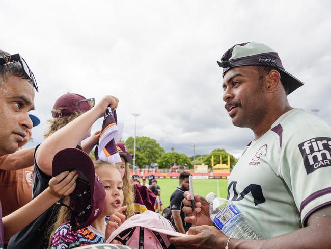 Ezra Mam is welcome at the Broncos. Picture: Kevin Farmer