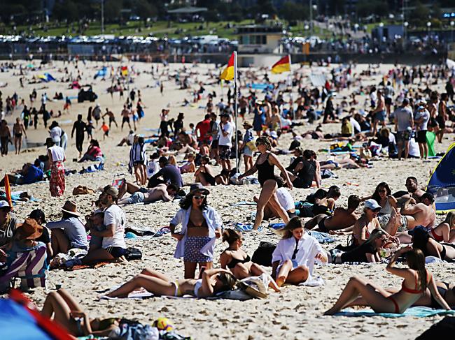 COVID-19 restrictions will prevent big crowds from flocking to Bondi Beach this summer. Picture: Jane Dempster/The Australian