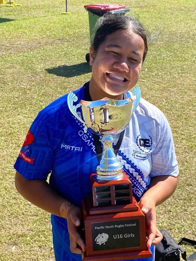 Pacific Youth Rugby Festival: Queensland Samoa Under-16 girls player of the Festival Sky Yvette-Faimalie. Picture: Supplied