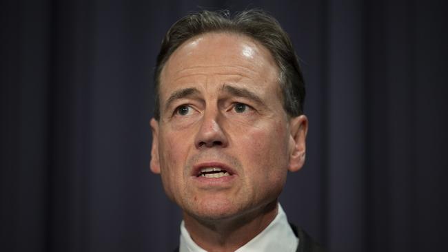 Minister for Health and Aged Care, Greg Hunt. Picture: NCA NewsWire / Martin Ollman