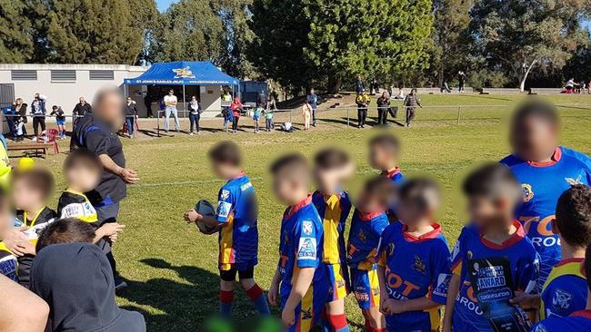 Sydney's seven year old gentle giant of rugby league. Picture: Supplied