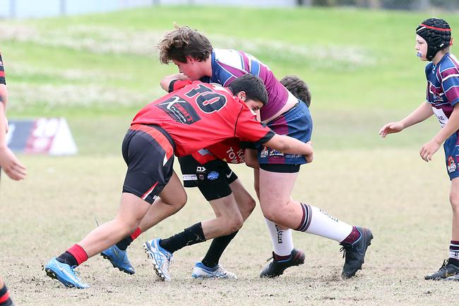 A Rugby League Gold Coast junior gala day at Burleigh Bears Junior Rugby League Club. Under 14s. Mudgeeraba vs Ormeau. 5 September 2021 Miami Picture by Richard Gosling