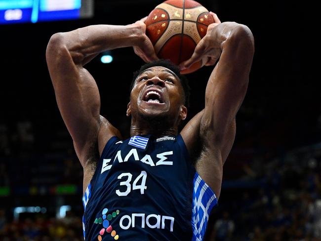 Giannis Antetokounmpo in action for Greece. Picture: Mattia Ozbot/Getty Images