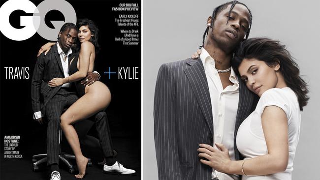 Kylie Jenner and Travis Scott for GQ. Picture: Paola Kudacki exclusively for GQ