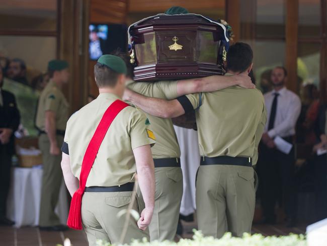 Prime Minister Tony Abbott Joins 450 Mourners To Farewell Lance Corporal Todd Chidgey