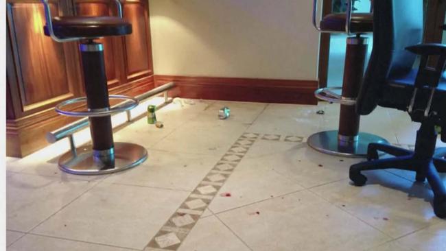 More blood spots are seen on the floor of the house Depp and Heard rented in Australia. Picture: Fairfax County