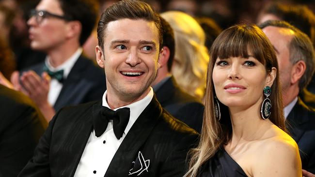 FILE - April 11, 2015: Justin Timberlake and Jessica Biel have welcomed a baby boy, who have they have named Silas Randall Timberlake. LOS ANGELES, CA - FEBRUARY 10: Justin Timberlake and Jessica Biel attend the 55th Annual GRAMMY Awards at STAPLES Center on February 10, 2013 in Los Angeles, California. (Photo by Christopher Polk/Getty Images for NARAS)