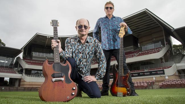 Hoodoo Gurus singer Dave Faulkner and Bass Guitarist Richard Grossman were supposed to perform at Rock Relief which was cancelled. Picture: Troy Snook