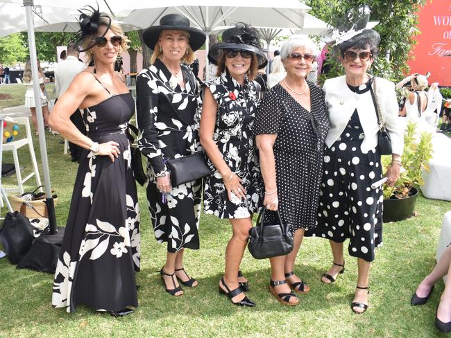 Guests in striking racewear at Penfolds Derby Day at the Flemington Racecourse on Saturday, November 02, 2024: