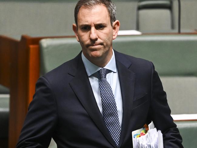 CANBERRA, AUSTRALIA, NewsWire Photos. AUGUST 3, 2023: Federal Treasurer Jim Chalmers arrives for Question Time at Parliament House in Canberra. Picture: NCA NewsWire / Martin Ollman