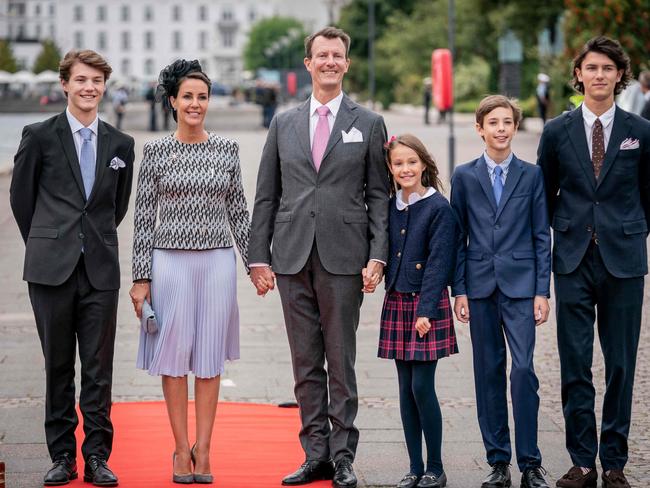 Prince Joachim with his wife and four children. Picture: AFP