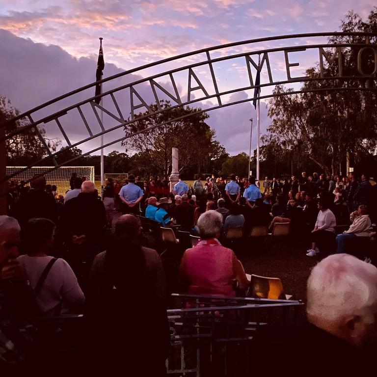 The dawn service at Tinana. Photo: Matthew Truscott