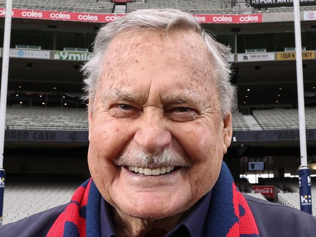 Finals are back the MCG. Football legend Ron Barassi is looking forward for his beloved Melbourne Demons to take home the 2022 Premiership Cup.              Picture: David Caird