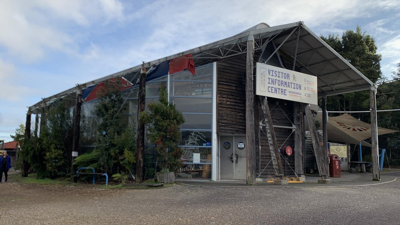 The West Coast Visitor Information Centre (or Strahan Visitor Centre) on the Strahan waterfront. Picture: Supplied