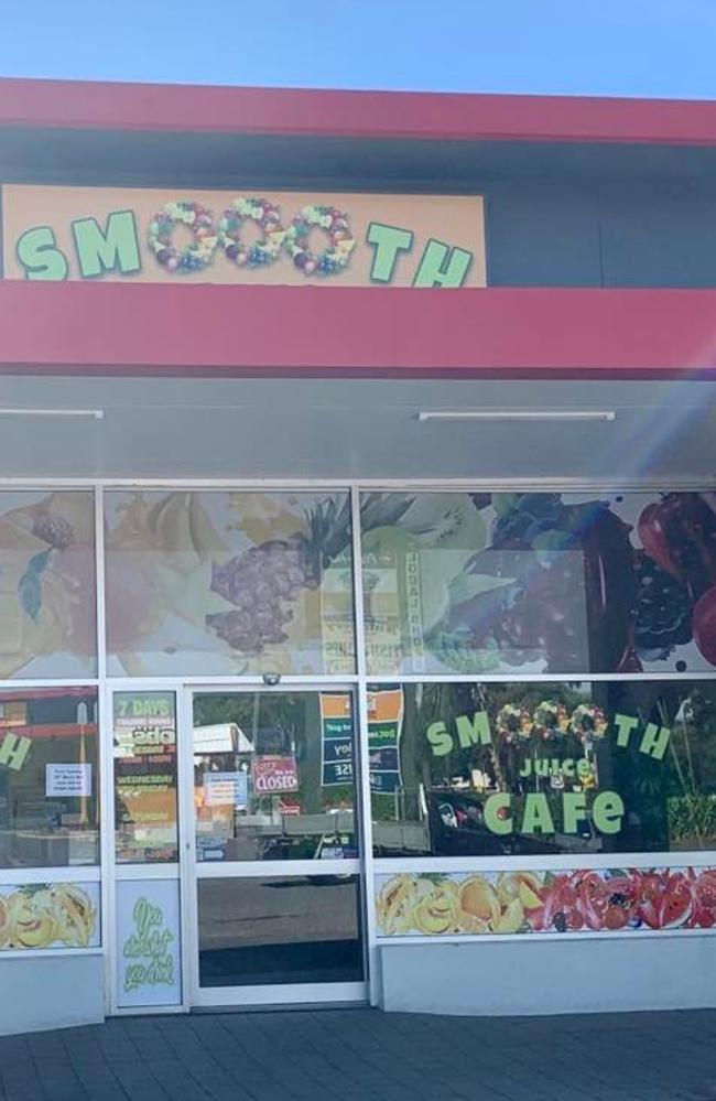 Furniture and equipment can be seen still inside the northside Smoooth Juice Cafe.